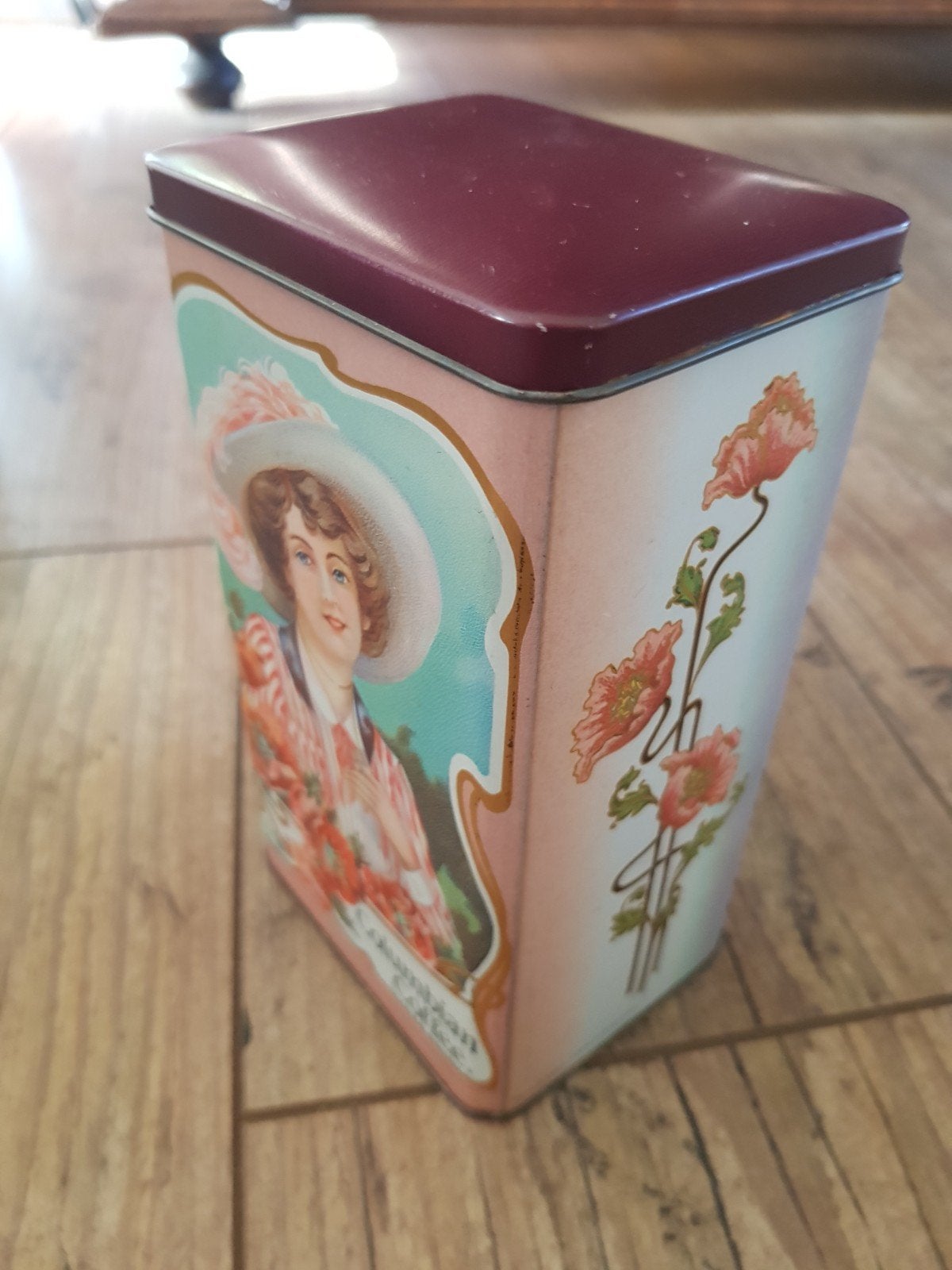 Blik columbian coffee 1920, Verzamelen, Ophalen of Verzenden, Zo goed als nieuw, Overige