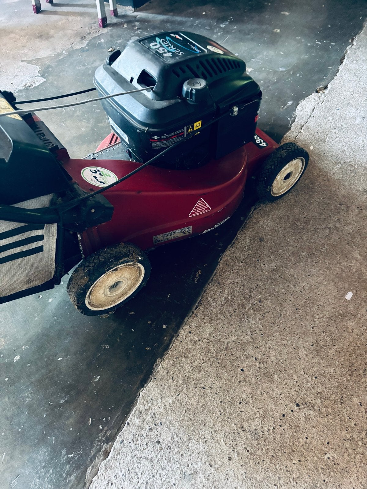 Toro 450 Series Benzine Grasmaaier - 43cm Maaibreedte, Tuin en Terras, Ophalen, Gebruikt, 40 t/m 49 cm, Opvangzak