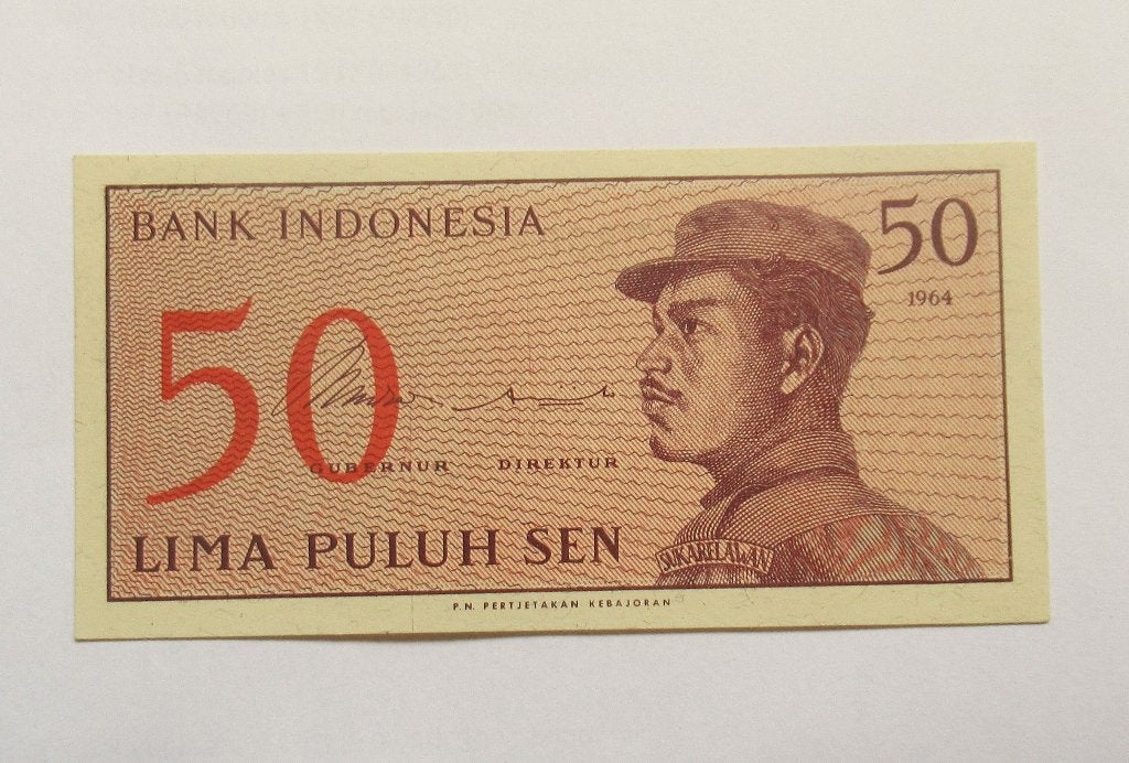 Indonesië 50 Sen 1964, Postzegels en Munten, Bankbiljetten | Azië, Verzenden, Zuidoost-Azië