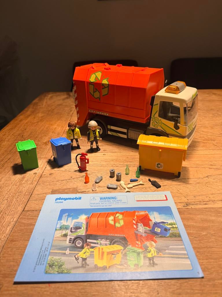 Playmobil 70200 Vuilniswagen - Complete Set, Ophalen of Verzenden, Zo goed als nieuw, Complete set