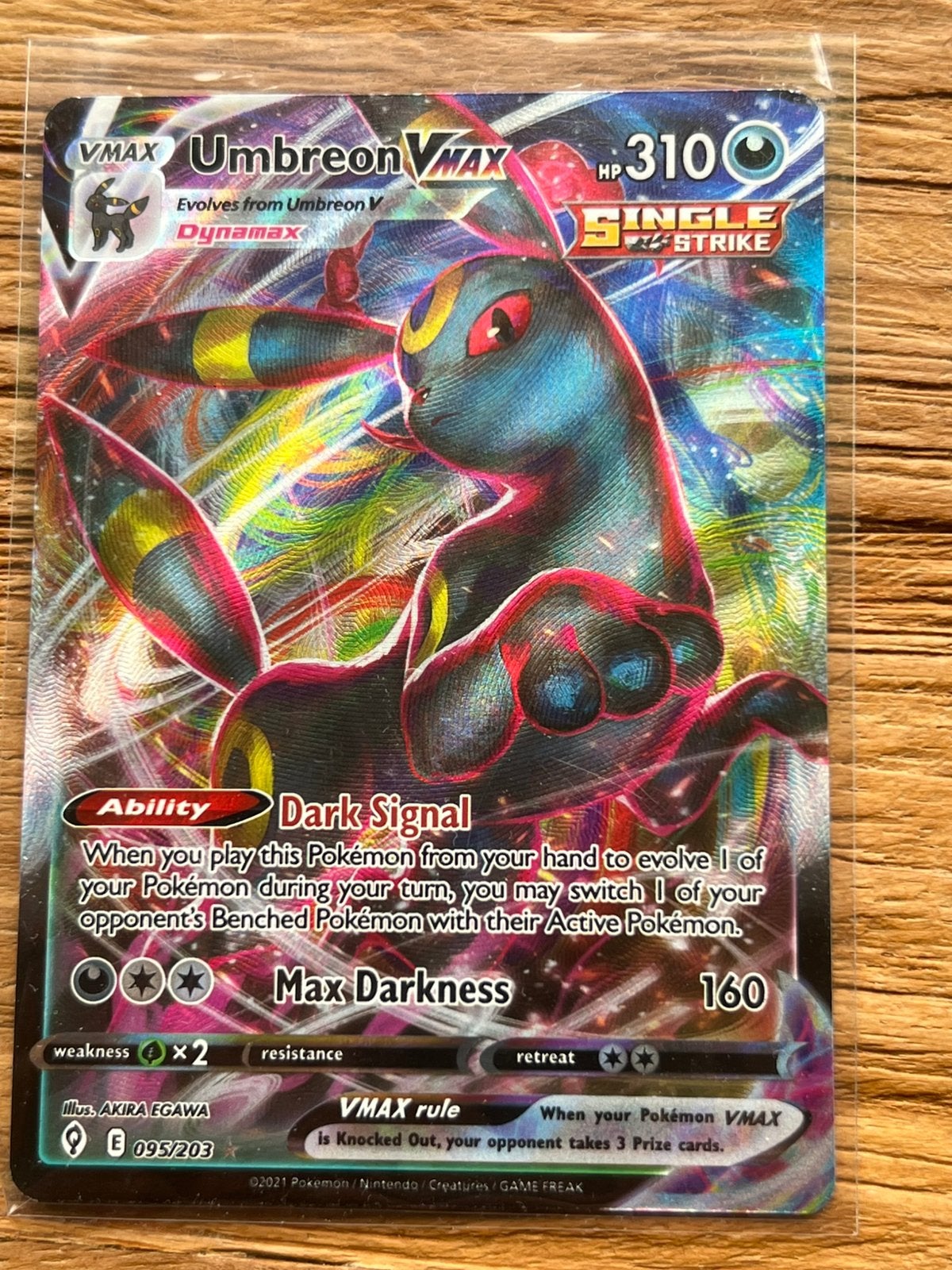 Umbreon Vmax, Hobby en Vrije tijd, Ophalen of Verzenden, Zo goed als nieuw