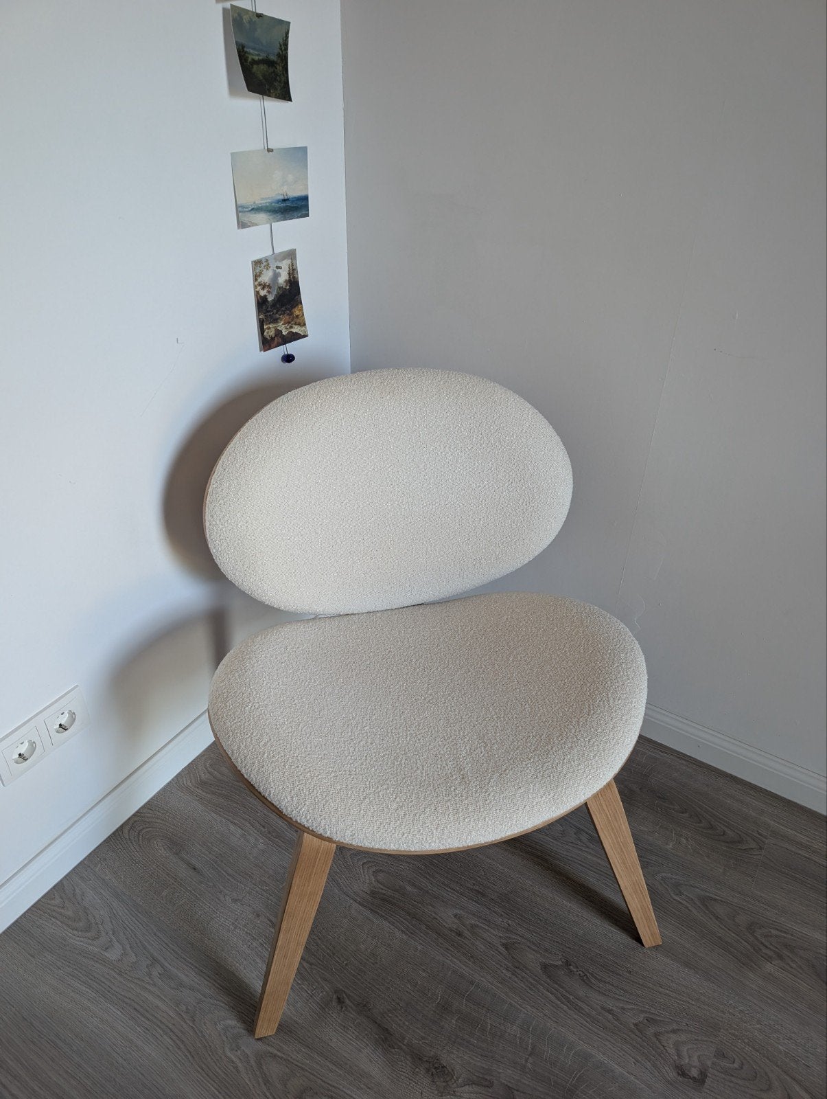 Japandi Fauteuil Teddy Stof - Comfort en Stijl, Ophalen, Hout, Japandi, Scandinavisch, Modern, Minder dan 75 cm