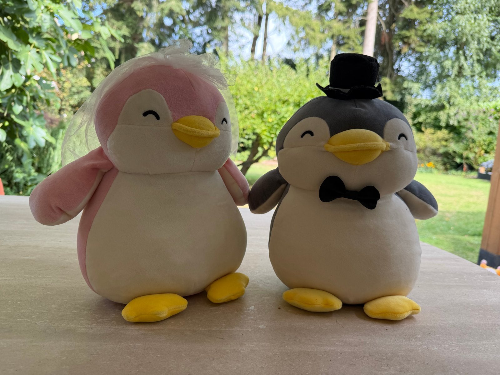 Miniso Pinguïn Knuffels - Bruid en Bruidegom Set, Pinguïn, Overige merken, Ophalen of Verzenden, Zo goed als nieuw