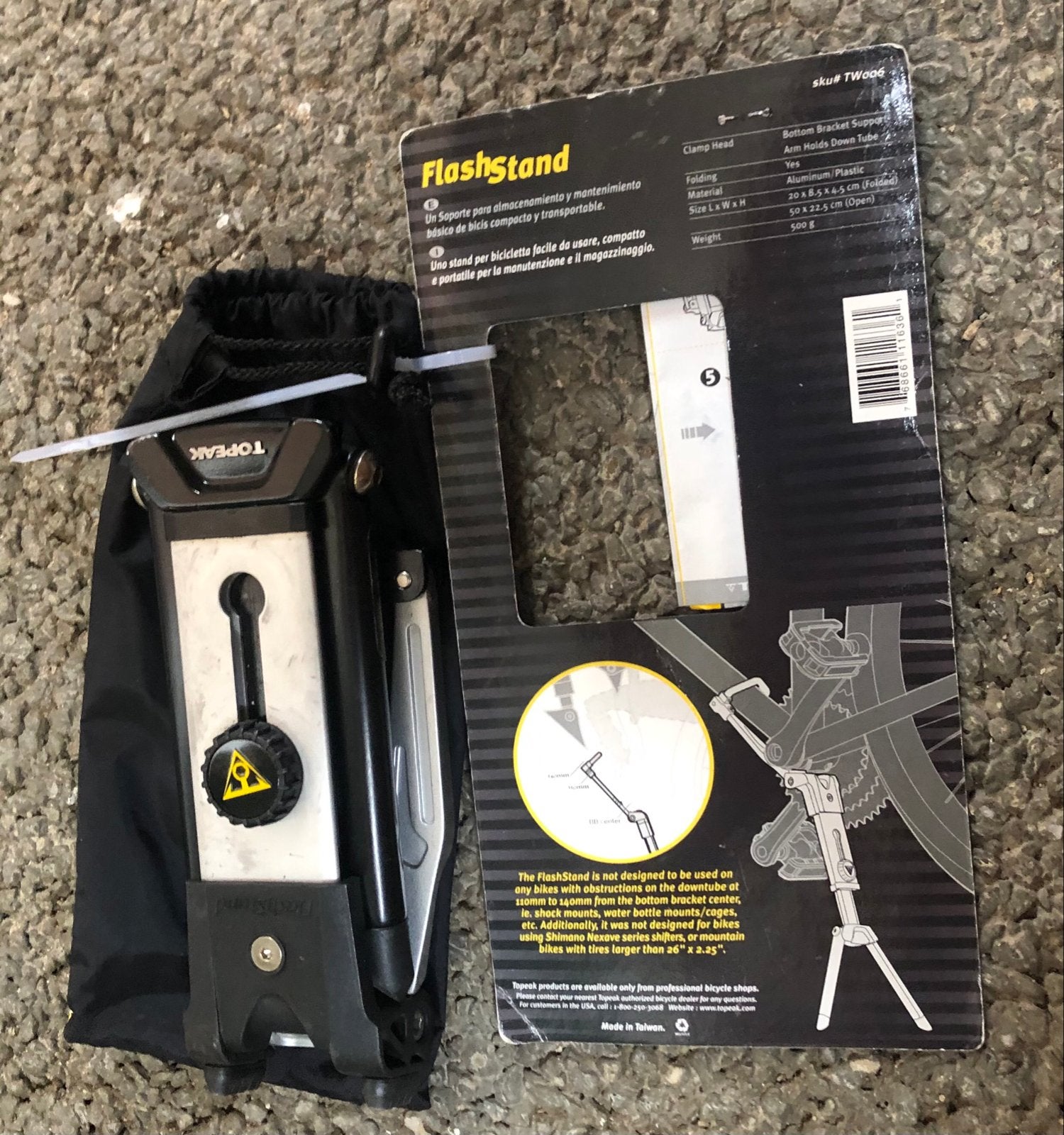 Topeak FlashStand draagbare fietsstandaard, Fietsen en Brommers, Ophalen of Verzenden, Gebruikt