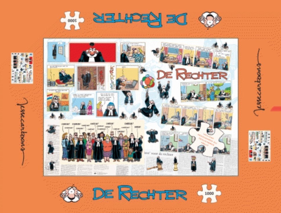 De Rechter Legpuzzel 1000 stukjes - Jessecartoons, Hobby en Vrije tijd, Denksport en Puzzels, Ophalen of Verzenden, 500 t/m 1500 stukjes