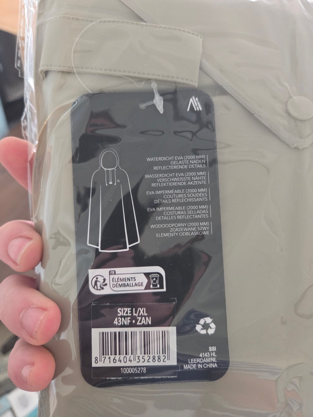 Nieuwe Ralka Regenponcho - diverse maten- Waterdicht, Ophalen, Nieuw, Regenpak, Heren