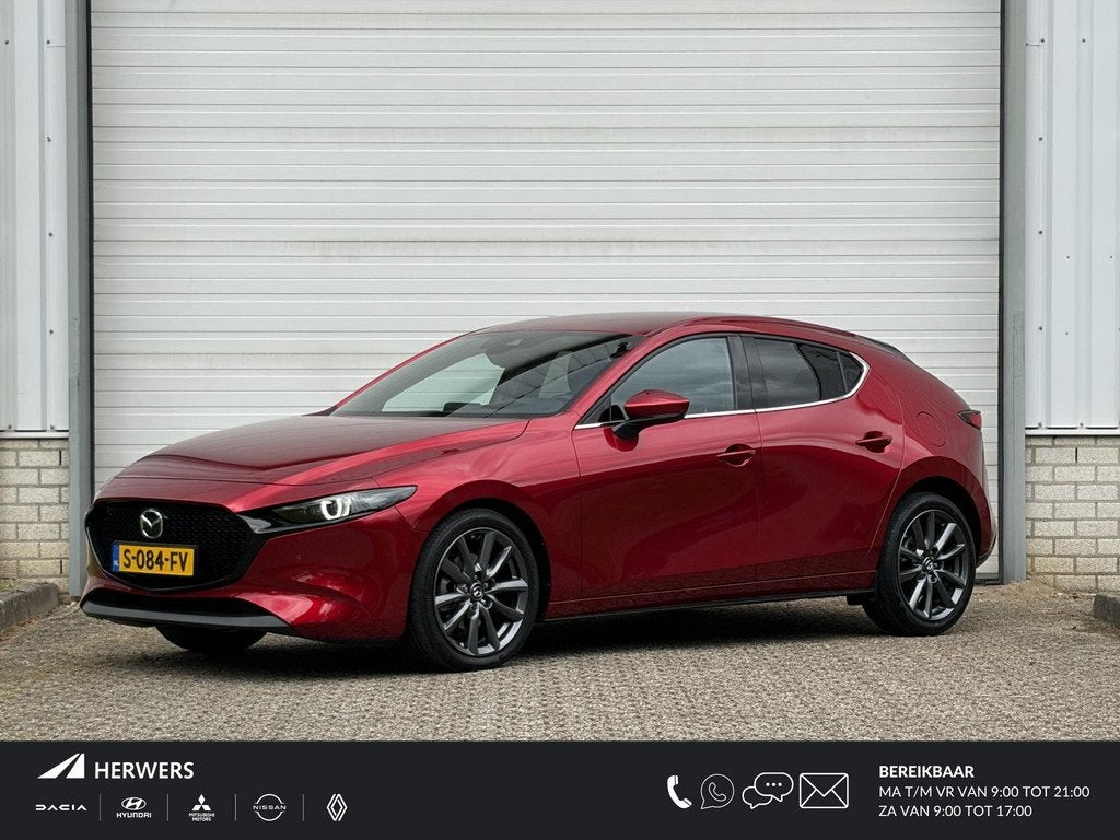 Mazda 3 2.0 e-SkyActiv-G M Hybrid 122 Luxury / Dealer Onderh, Auto's, Mazda, Bedrijf, Te koop, ABS, Achteruitrijcamera, Adaptieve lichten