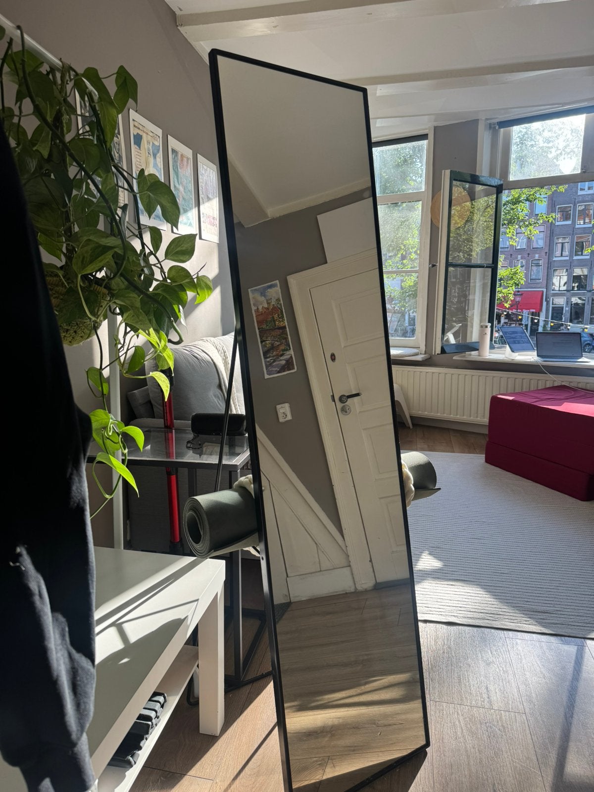 Ikea spiegel zwart, Ophalen, Gebruikt, 150 tot 200 cm, Rechthoekig