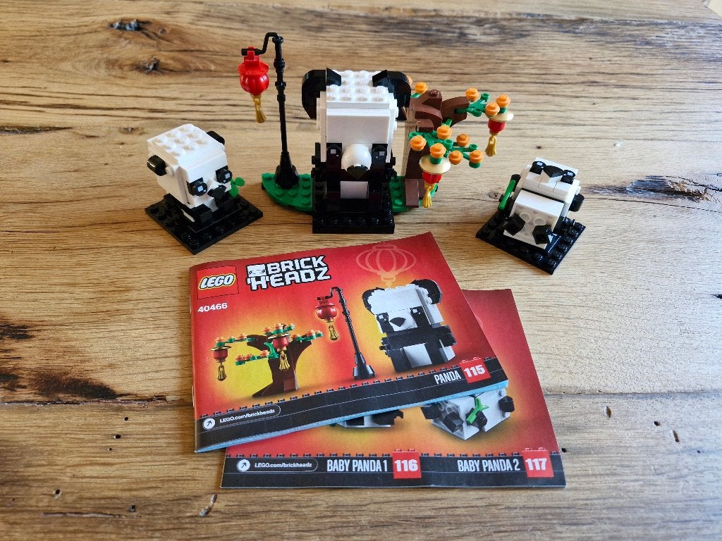 Lego 40466 - Panda's voor Chinees nieuwjaar, BrickHeadz, Lego, Ophalen of Verzenden, Zo goed als nieuw