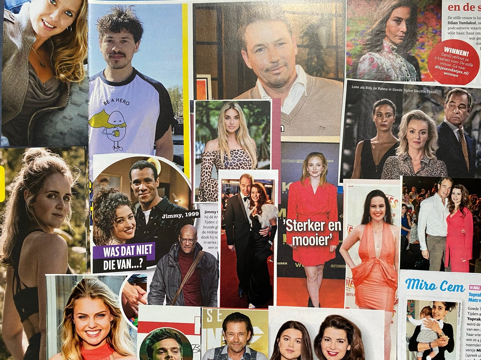 100 Goede tijden slechte tijden GTST knipsels toen en nu, Ophalen of Verzenden, Zo goed als nieuw, Glossy