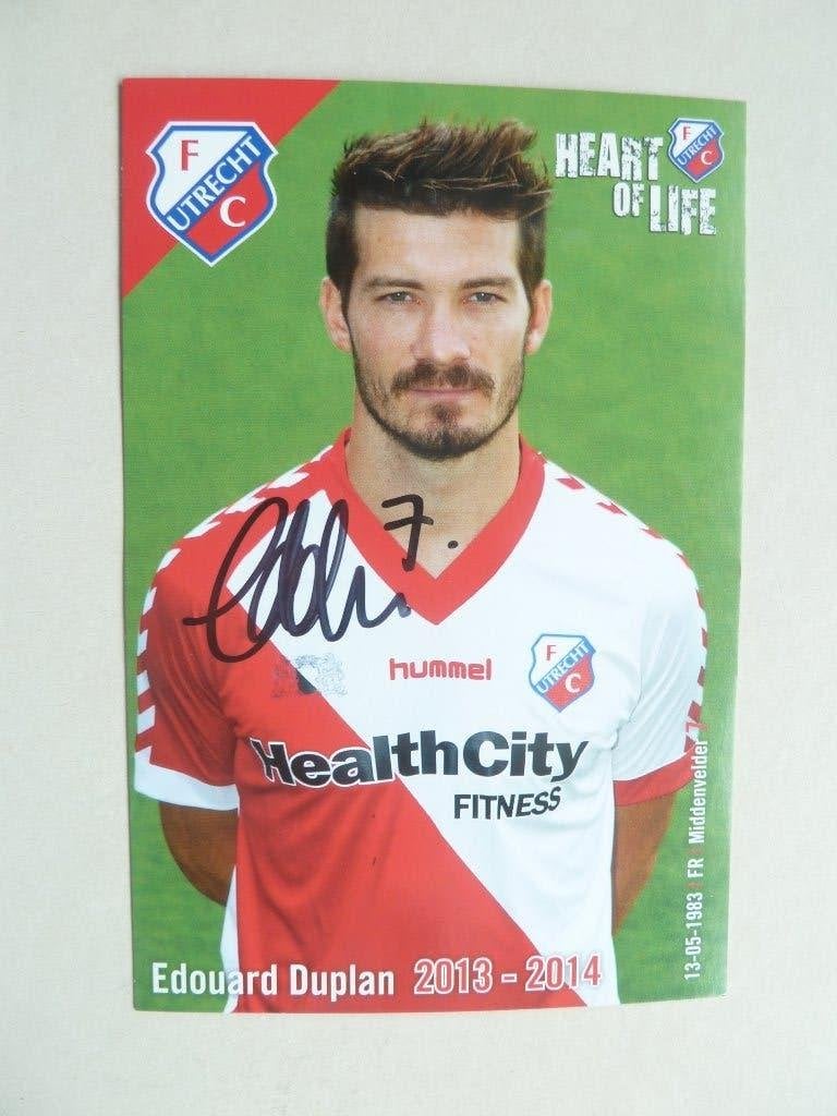 Spelerskaart.  Edouard.Duplan  Fc Utrecht.  2013/2014, Ophalen of Verzenden, Zo goed als nieuw, F.C. Utrecht, Spelerskaart