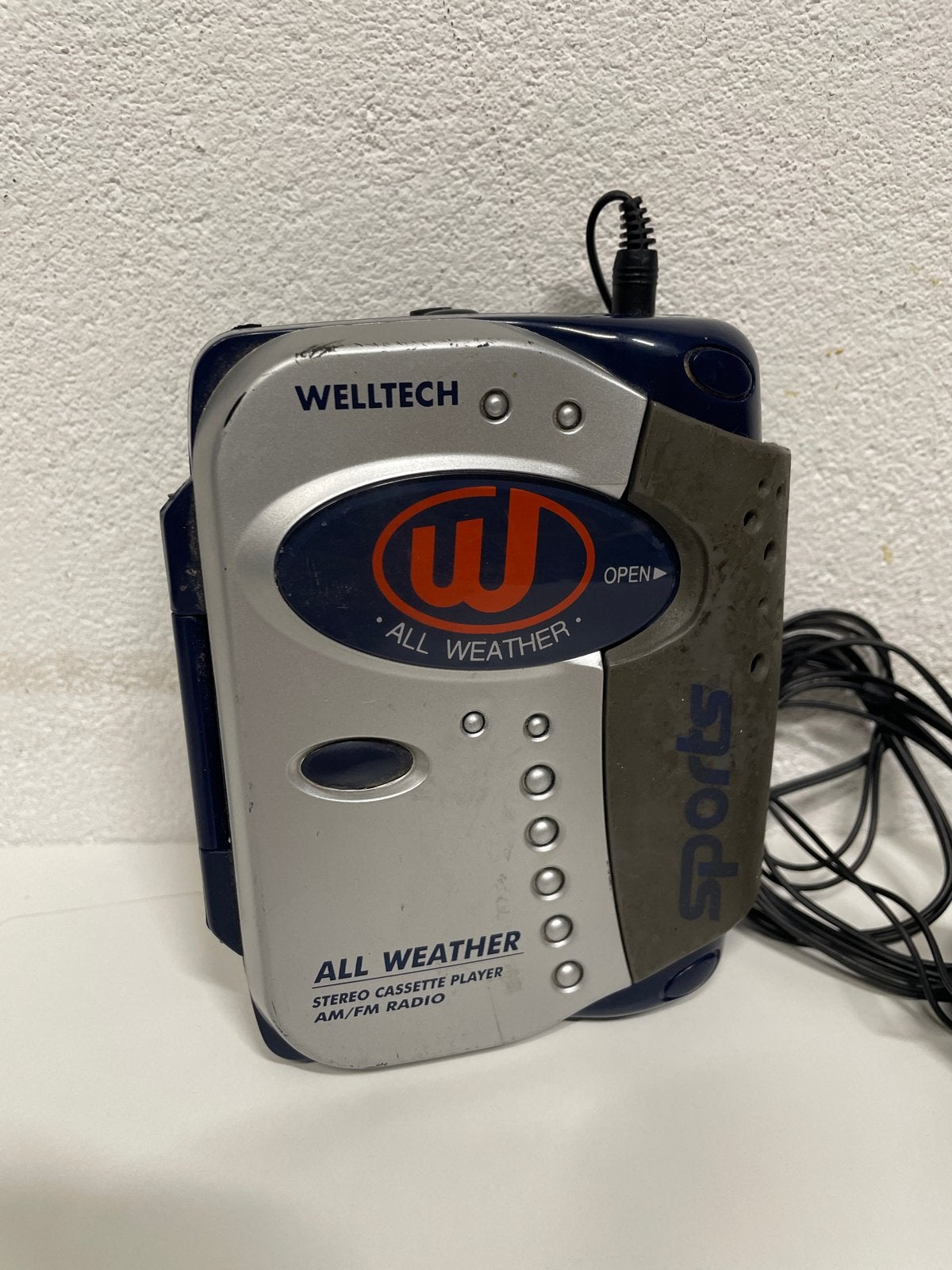 Welltech All Weather Stereo Cassette Player AM/FM Radio, Ophalen of Verzenden, Walkman