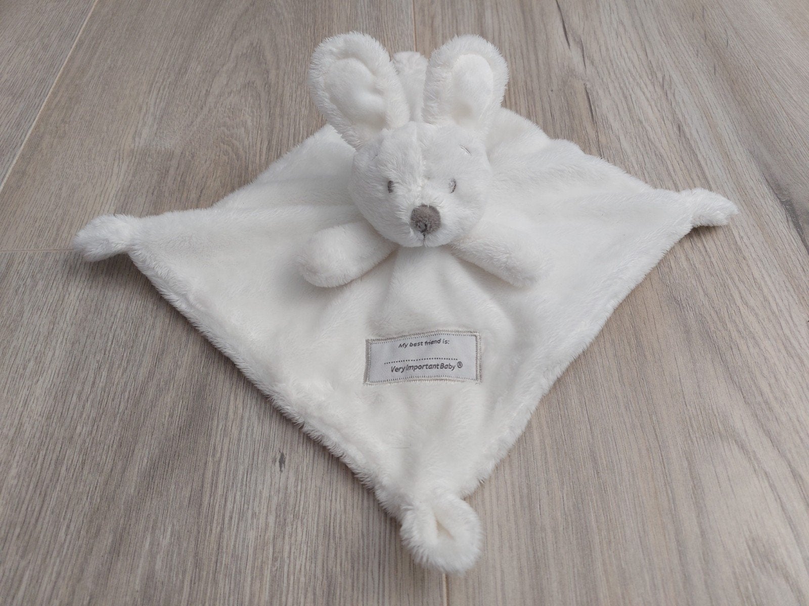 Knuffel knuffeldoekje VIB baby konijn wit L1420, Kinderen en Baby's, Speelgoed | Knuffels en Pluche, Ophalen of Verzenden, Zo goed als nieuw