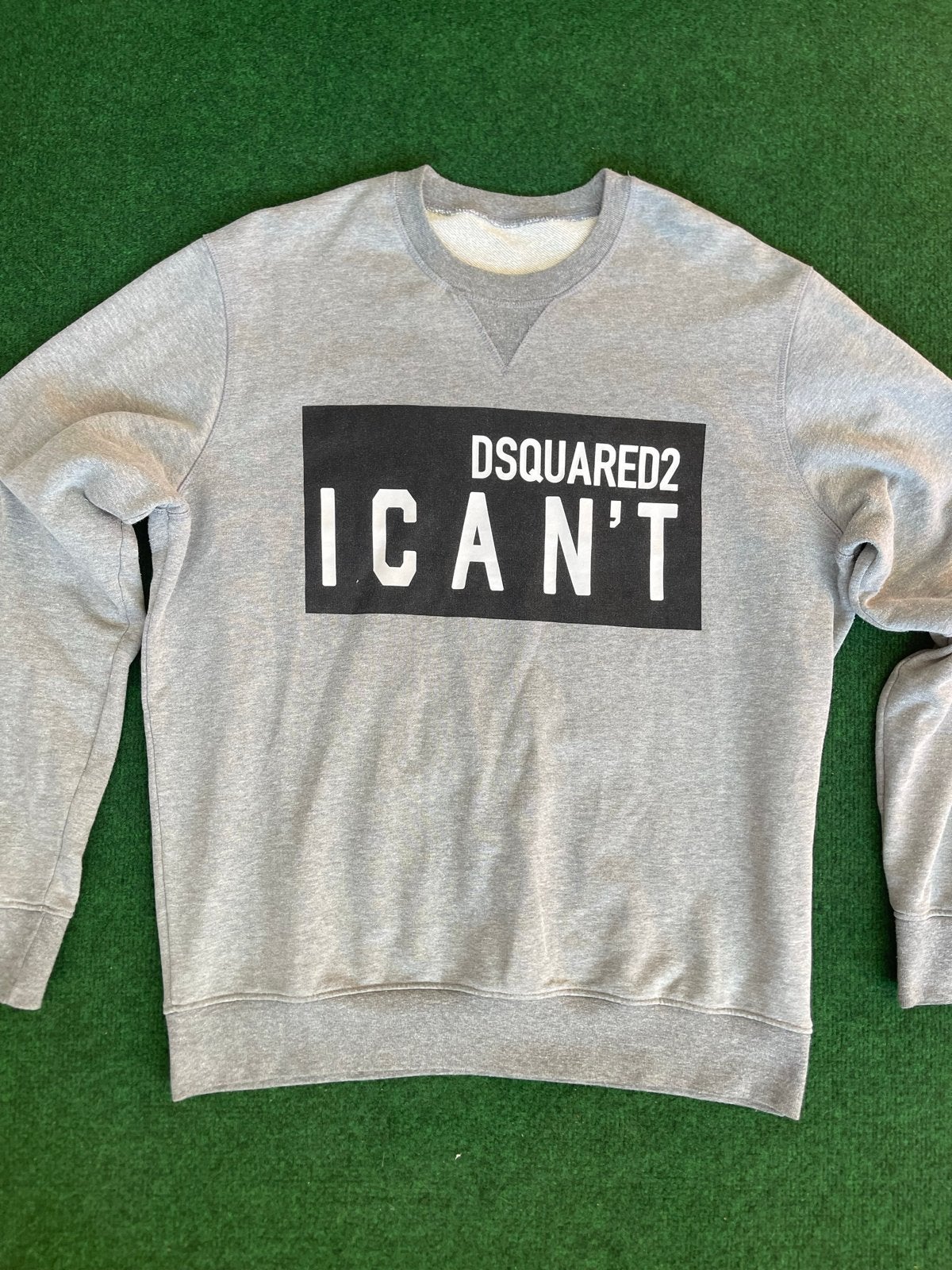 DSQUARED2 'I CAN'T' Sweater - Maat L, Ophalen of Verzenden, Gedragen, Maat 52/54 (L), Grijs