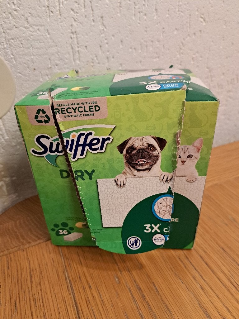 swiffer doekjes dry 30 stuks op de doos staat 36 maar heb e, Ophalen of Verzenden