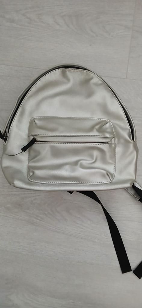 Leuke metallic zilver rugzakje, Overige merken, Gebruikt, Minder dan 30 cm, Ophalen of Verzenden