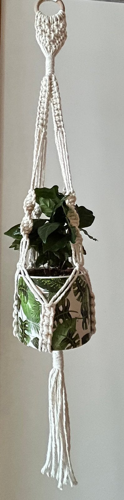 Macrame plantenhanger, Ophalen of Verzenden, Zo goed als nieuw