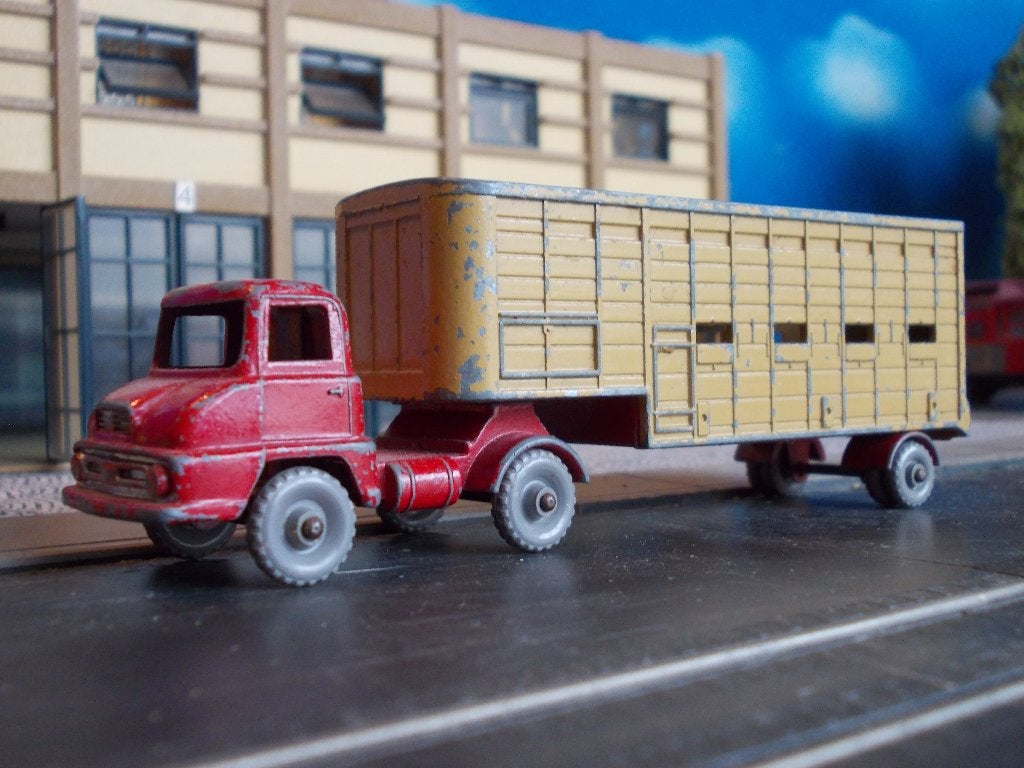1/81 Thames Trader&Jennings Cattle Trailer Lesney Major Pack, Ophalen of Verzenden, Gebruikt, Auto