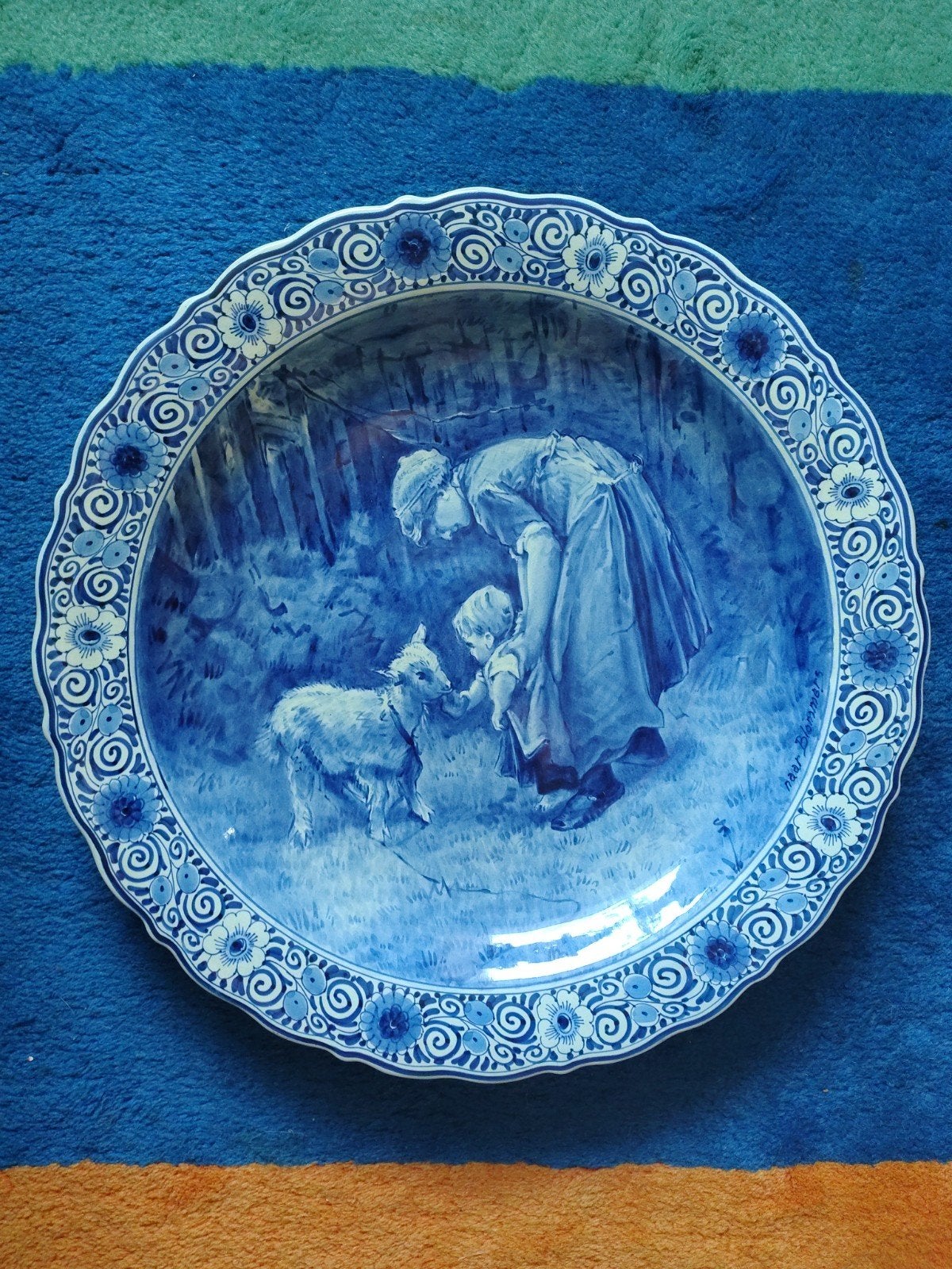 XL Delfts Blauwe Wandschotel Chemkefa (42 cm) naar Blommers, Antiek en Kunst, Ophalen of Verzenden