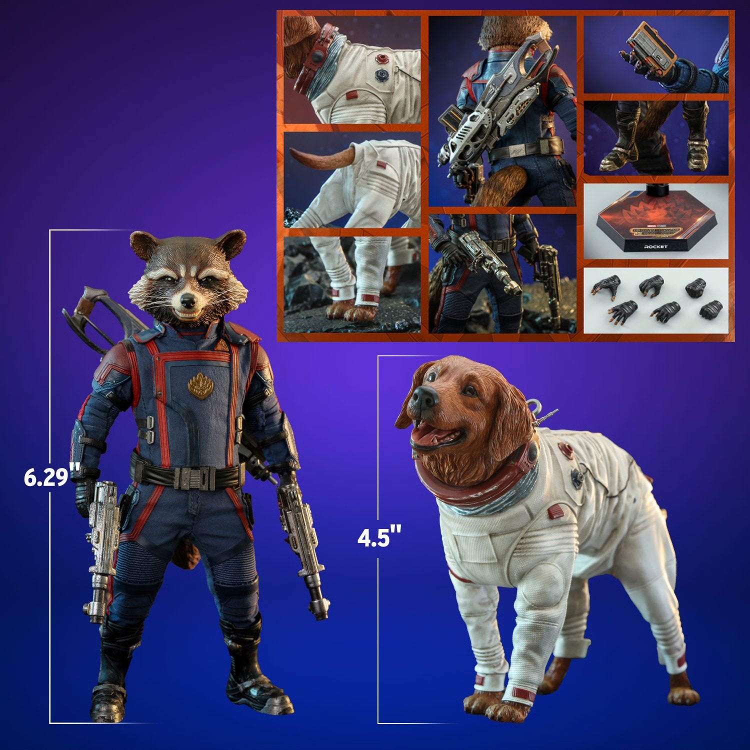 Hot Toys GOTG 3 Rocket & Cosmo GEZOCHT, Verzenden, Zo goed als nieuw, Actiefiguur of Pop