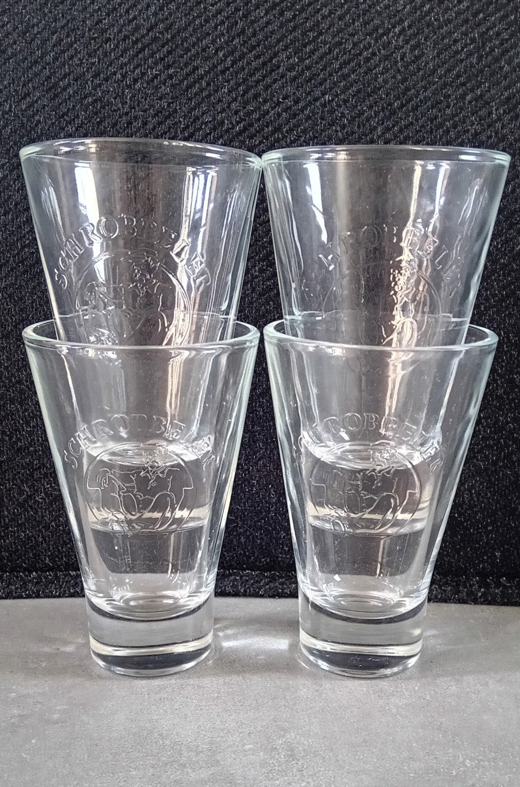 4 Schrobbelèr glazen 150 ml, Huis en Inrichting, Glas of Glazen, Nieuw, Ophalen of Verzenden, Glas