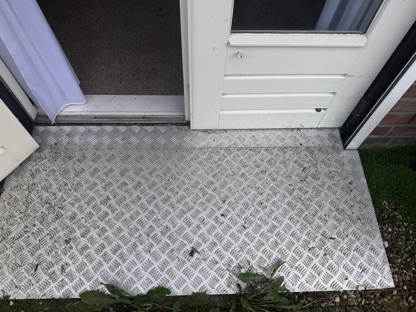 Aluminium tranenplaat drempelhulp. 140x70x8, Ophalen, Gebruikt, Aluminium