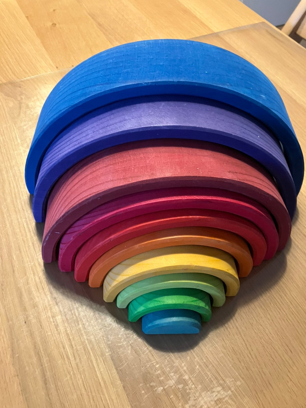 Grimm’s regenboog blauw tiendelig, Ophalen, Gebruikt