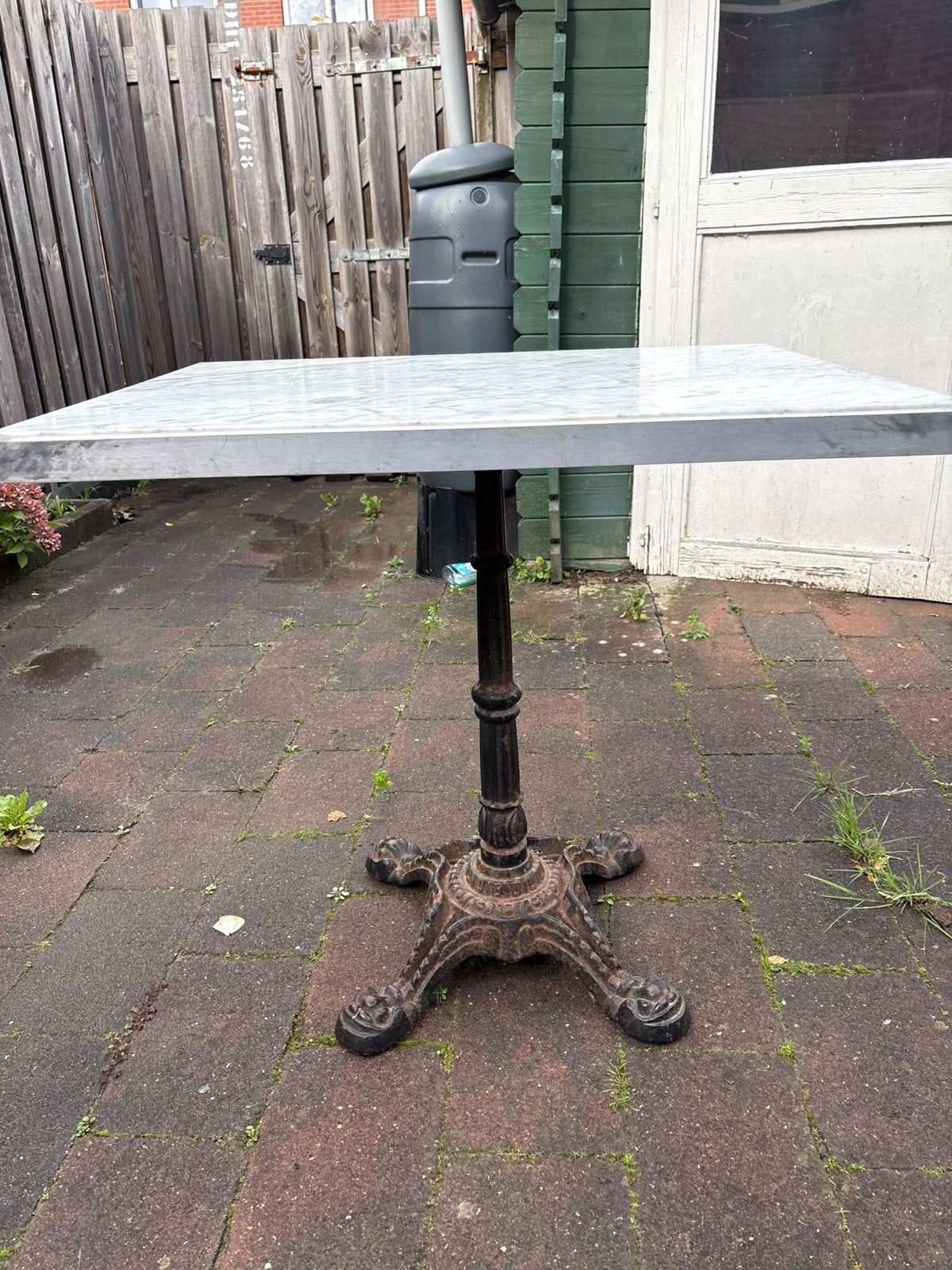Marmeren vierkante tafel, Ophalen, Zo goed als nieuw, Rechthoekig