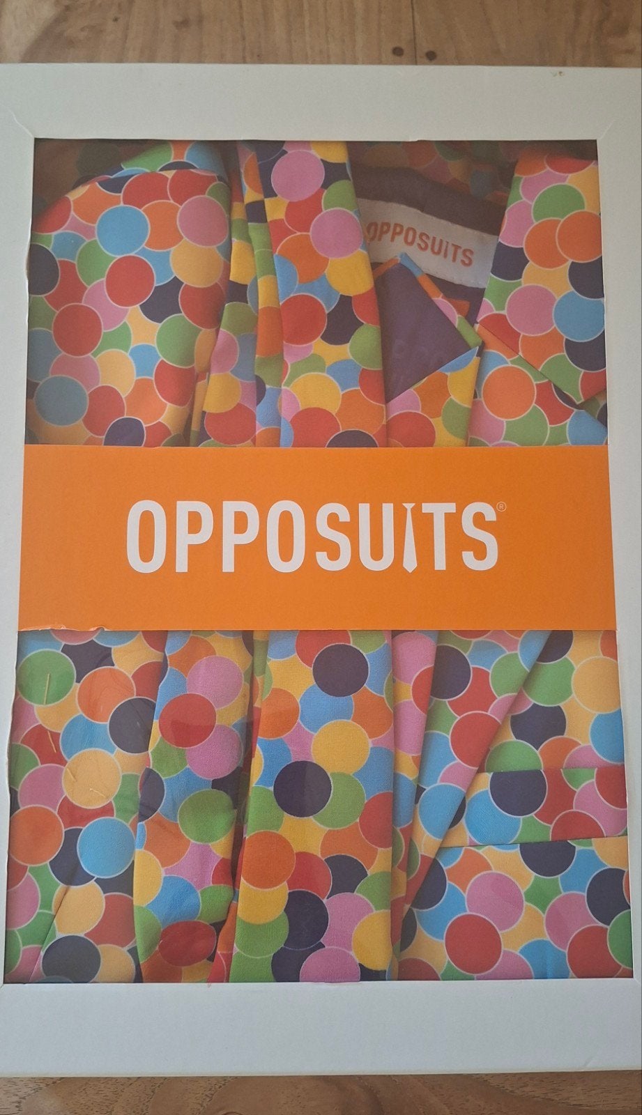 OppoSuits Confetti Kostuum Heren - Maat 46, Carnaval, Ophalen of Verzenden, Zo goed als nieuw, Kleding