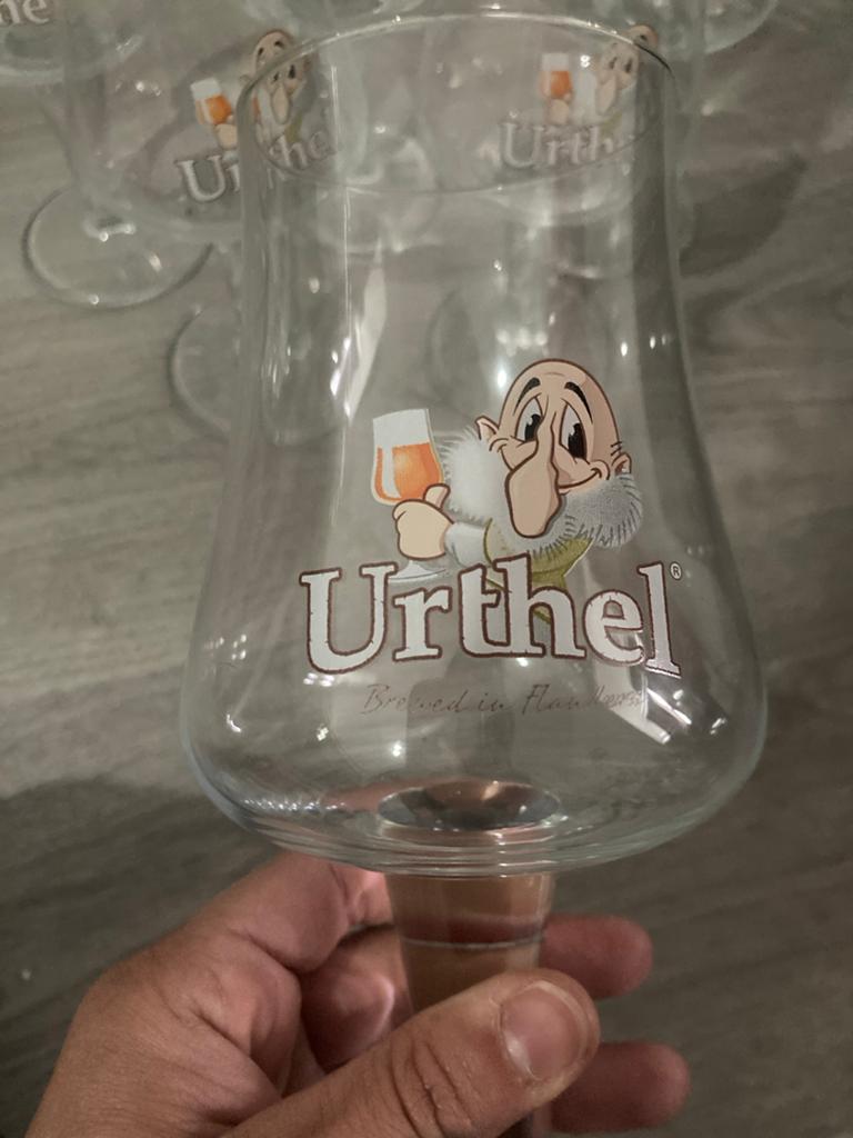 5x Originele Urthel Bierglazen 0,25l/0,33l - Nieuw in doos, Ophalen of Verzenden, Zo goed als nieuw