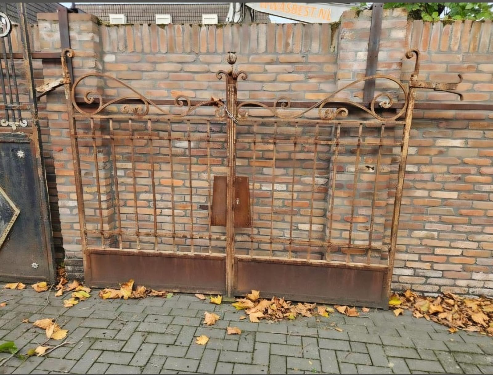 Prachtig zwaar antieke smeedijzeren poort *DEZE WEEK WEG*, Ophalen of Verzenden, Gebruikt, IJzer, Sierhekwerk