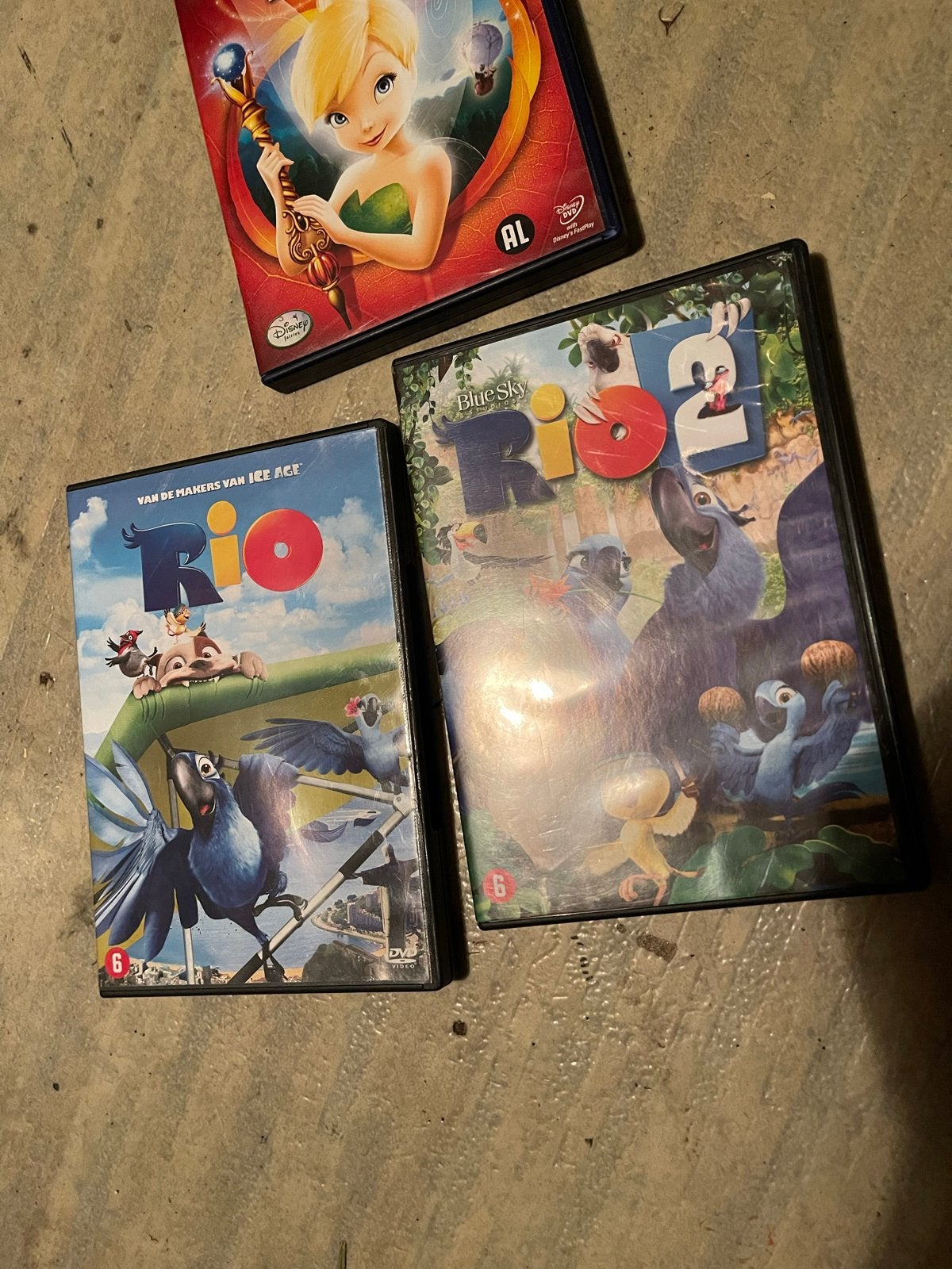 Disney Rio 1 & 2 DVD's, Gebruikt, Animatie, Alle leeftijden, Nederlands