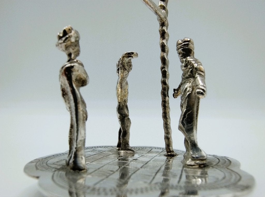 Zilveren miniatuur 3 koningen R. Scheltens Groningen ca.1860, Verzenden, Zilver