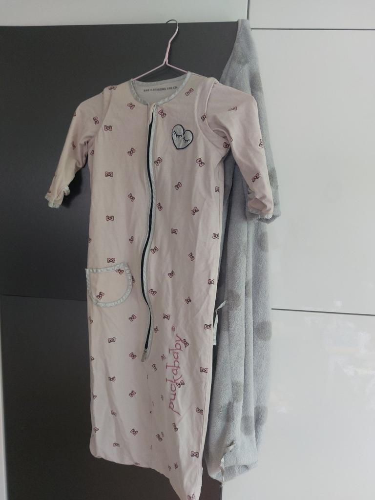 Puckababy slaapzak roze met strikjes 4seizoen, Ophalen of Verzenden, Gebruikt, 70 tot 85 cm, Slaapzak