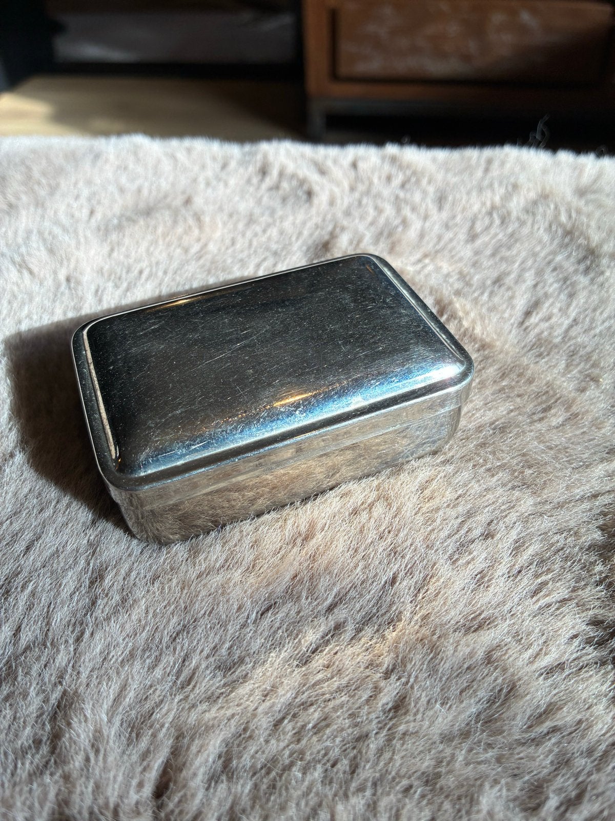 Antiek zilverkleurig doosje, Ophalen of Verzenden, Zilver