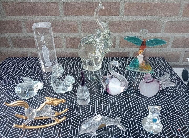 Diverse glazen beeldjes - decoratie, Ophalen