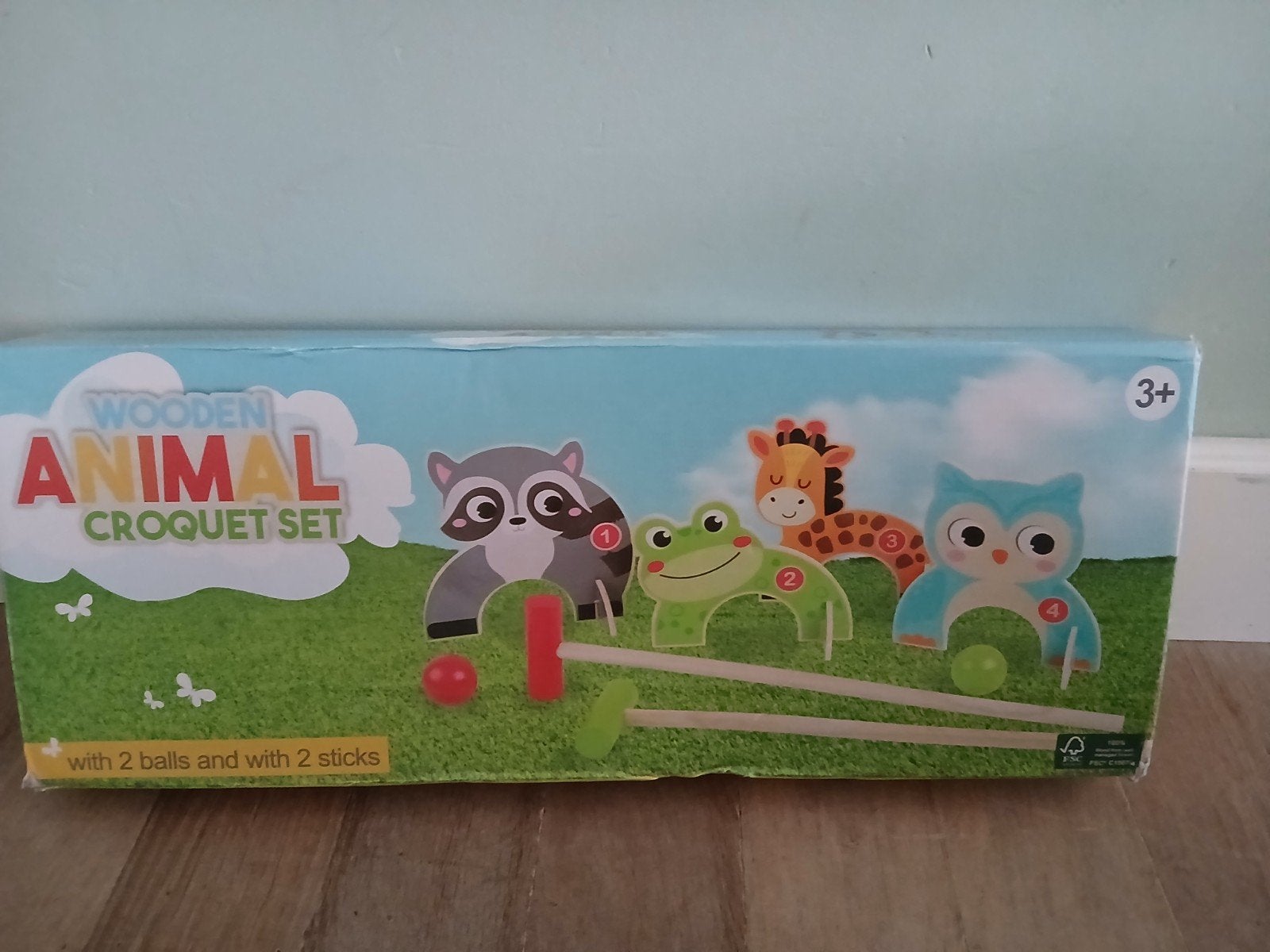 leuke houten Dieren Croquet Set voor Kinderen, Ophalen of Verzenden, Nieuw, Overige typen
