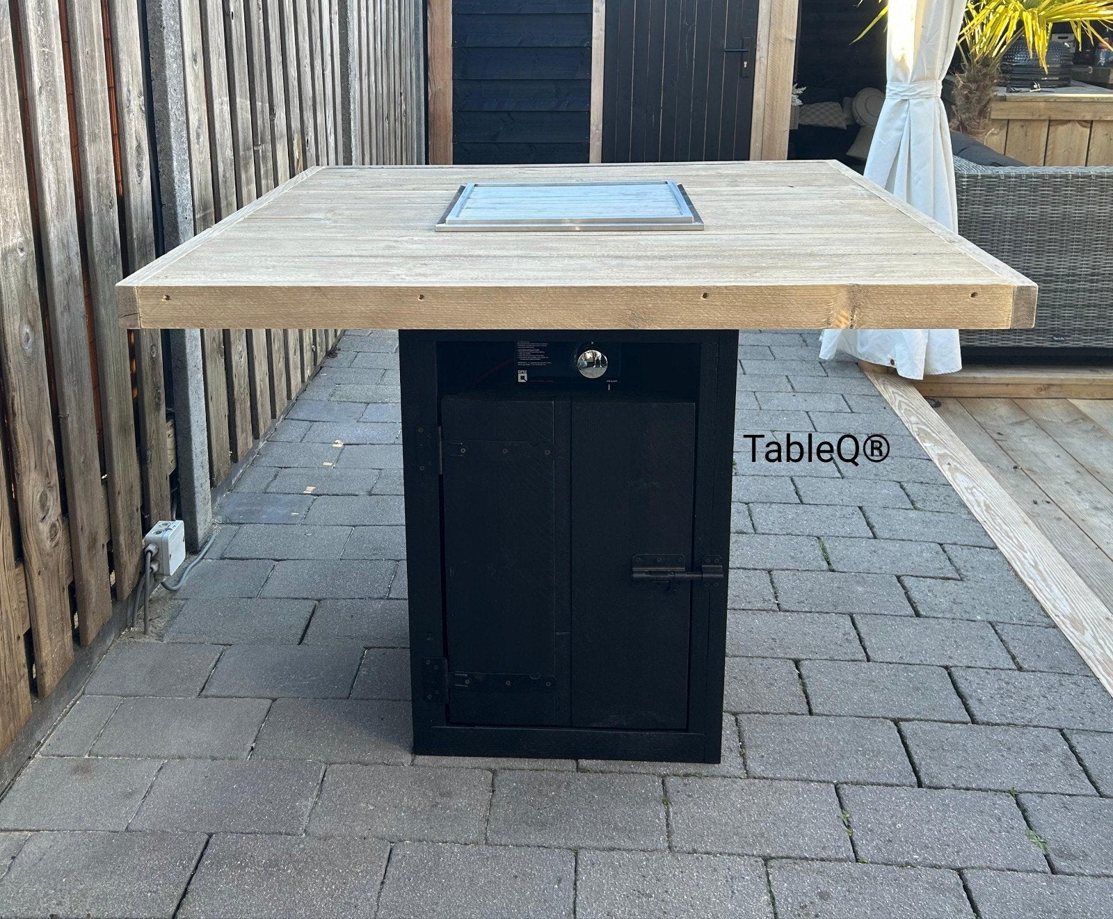 BBQ-tafel gasbarbecue ingebouwd in halfhoge bartafel tafel, Tuin en Terras, Verzenden, Nieuw