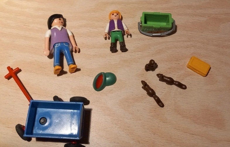 Playmobil 4467 bezoekers met bolderkar, Ophalen of Verzenden