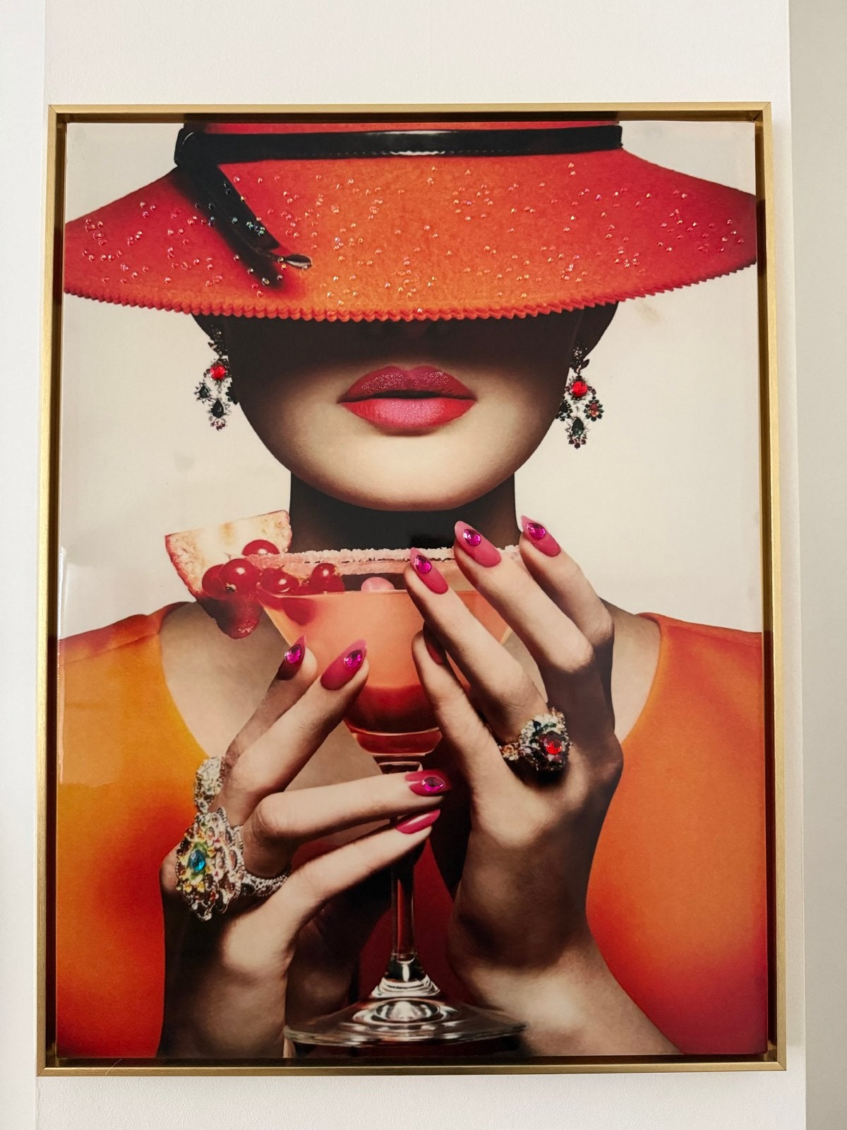 Schilderij Loods 5, vrouw met cocktail, 63x83cm, Ophalen, Overige materialen, Ingelijst, Figuren