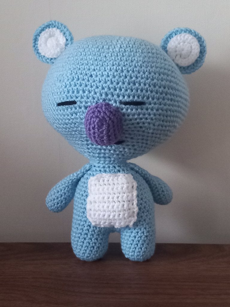 Gehaakte Koya BT21-BTS Knuffel - Handgemaakt en Uniek, Overige merken, Overige typen, Blauw, Nieuw