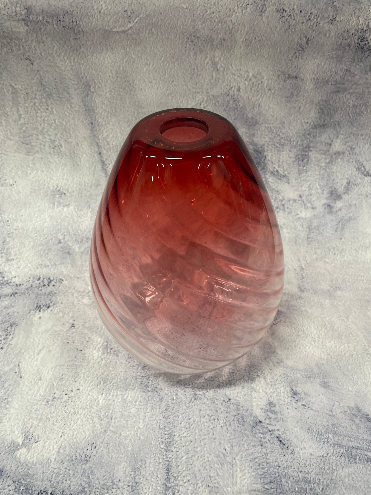 Ilaria Hanglamp Glazen Bol Transparant Rood - Oud Model, Hanglamp, Gebruikt, Rond, Ophalen of Verzenden