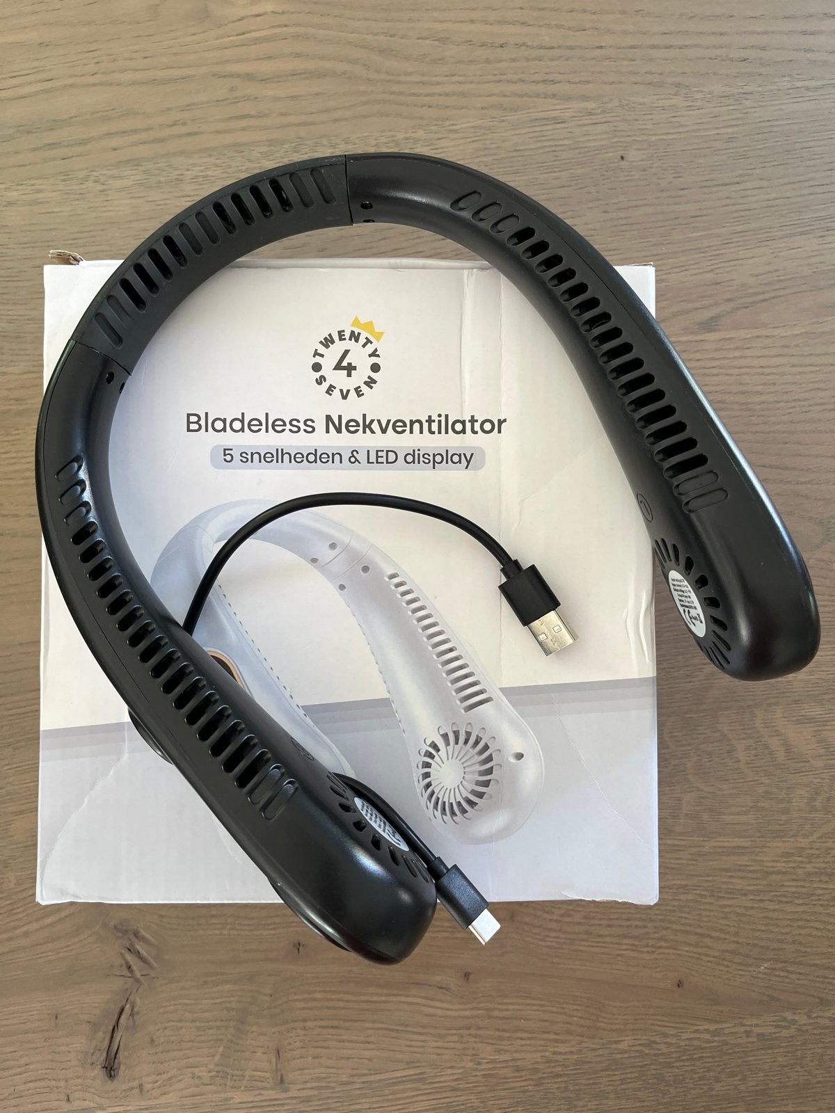 Bladeless Nekventilator - Zwart met LED Display, Ophalen of Verzenden, Nieuw, Overige
