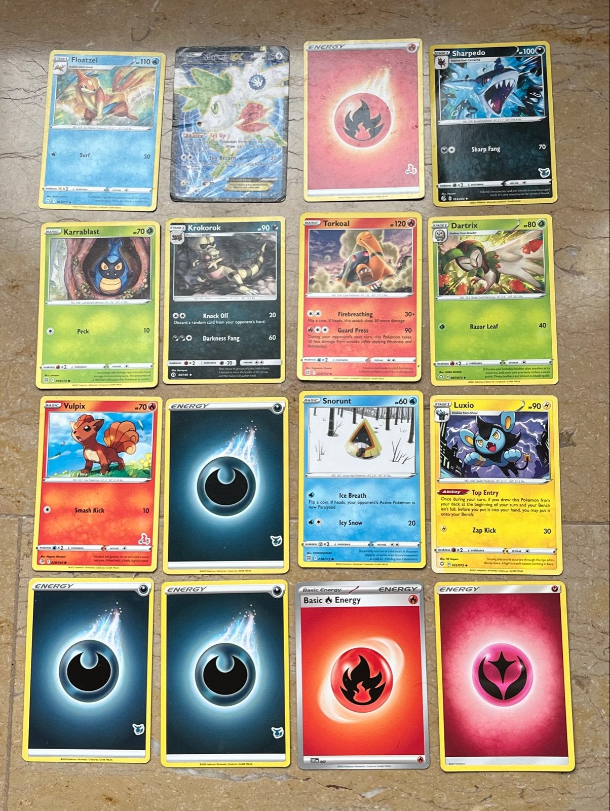 Pokémon kaarten collectie - Diverse kaarten en energie, Ophalen, Gebruikt, Meerdere kaarten