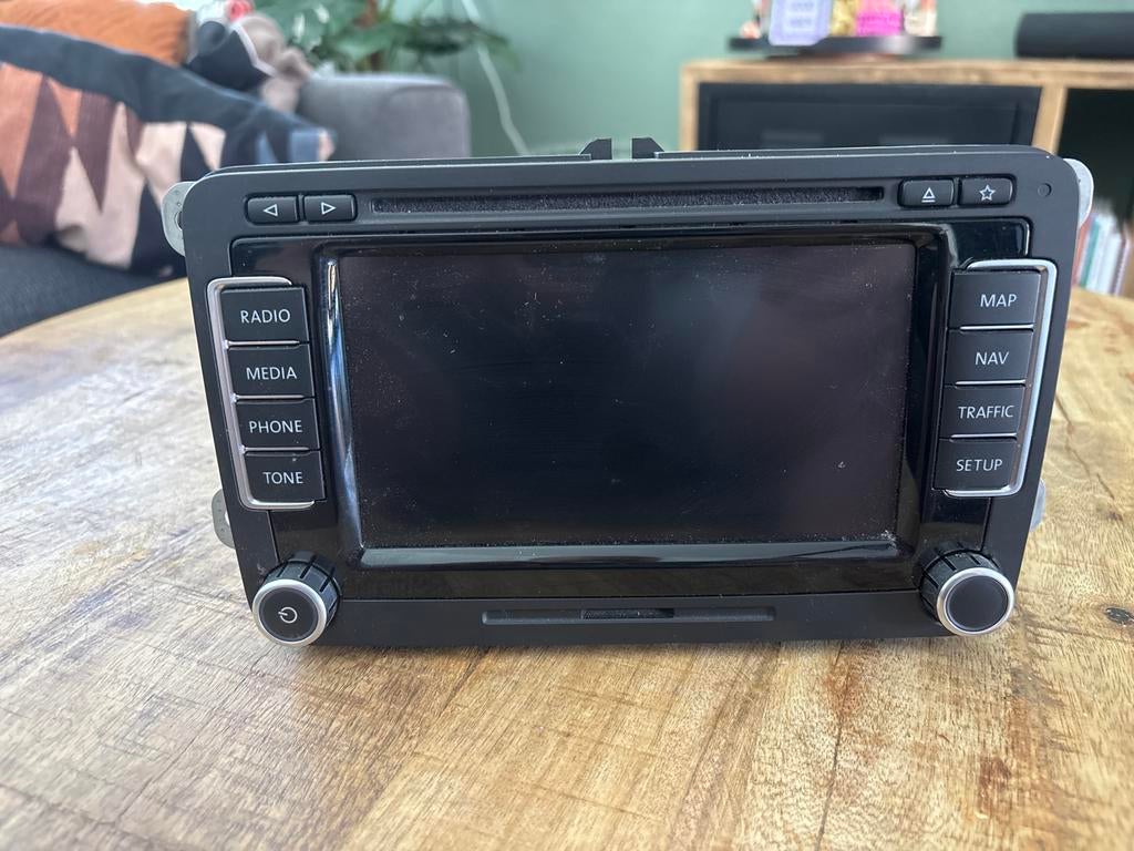 Originele VW radio navigatie unit Continental  1T0 035 680 C, Ophalen of Verzenden, Gebruikt