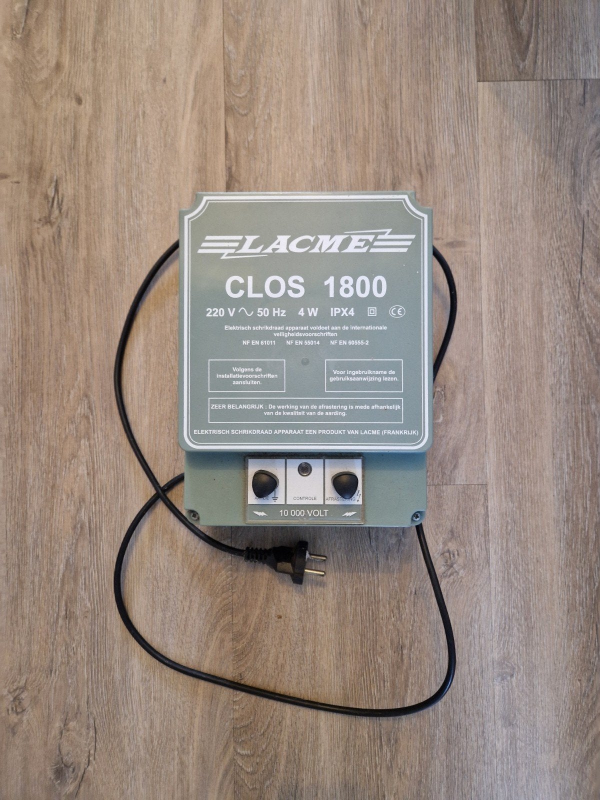 Lacmé CLOS 1800 schrikdraadapparaat 10.000V – paarden, Dieren en Toebehoren, Ophalen of Verzenden