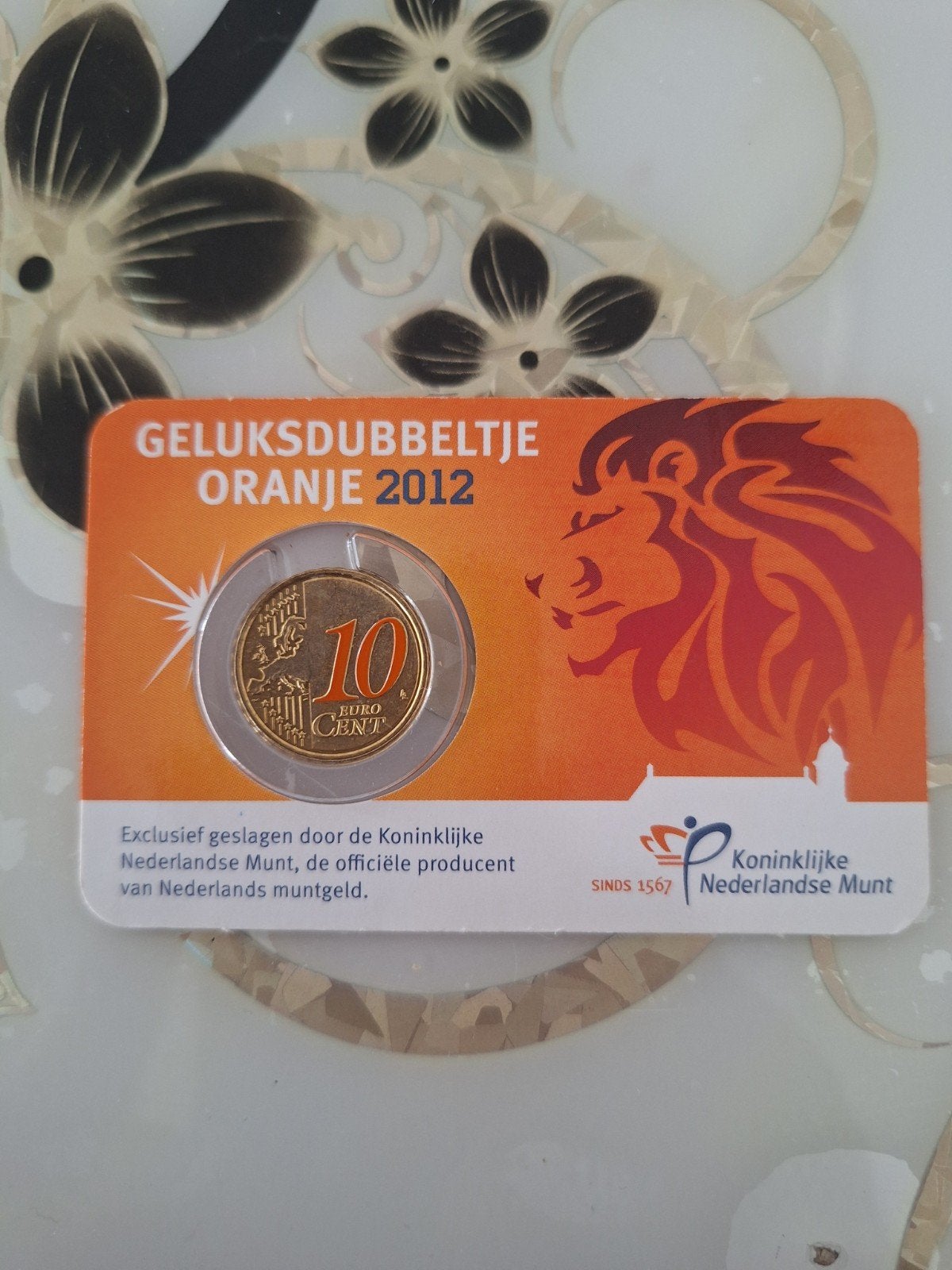 Oranje Geluksdubbeltje 2012 - 10 Eurocent Nederland, Ophalen of Verzenden, Koningin Beatrix, Euro's, Losse munt