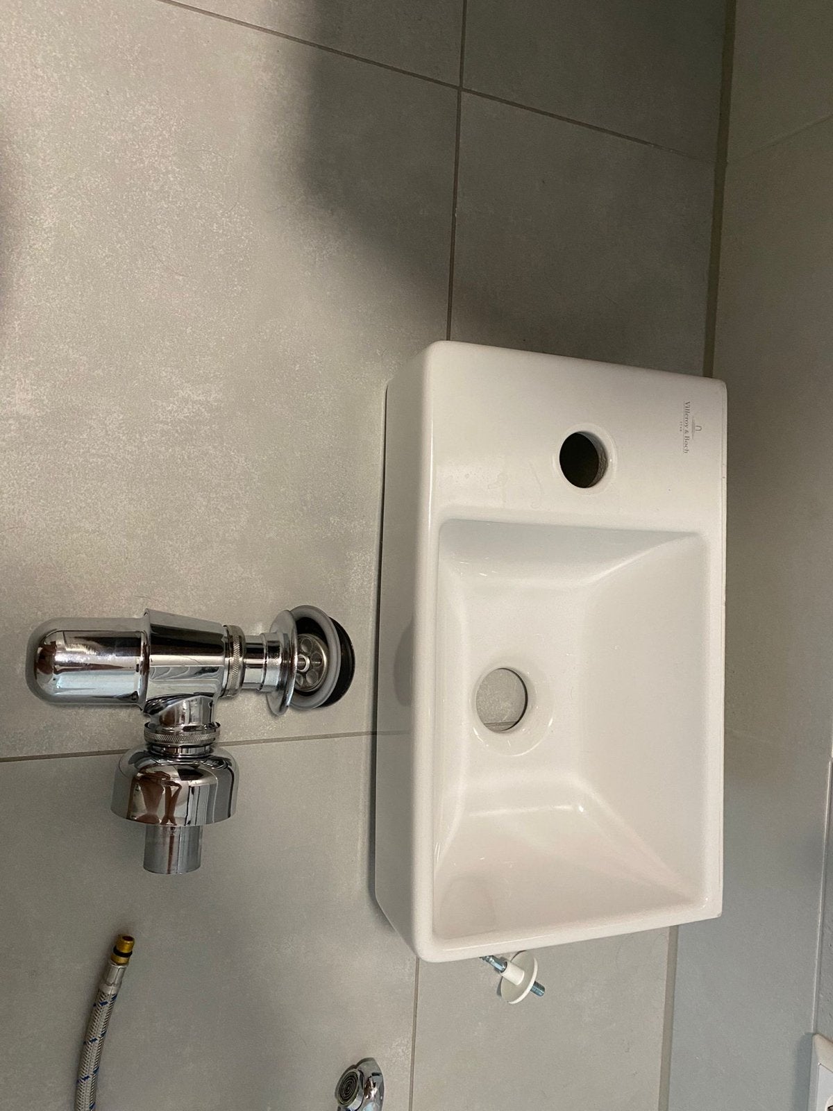 Villeroy & Boch Toilet Fontein Wasbakje met Grohe Kraan, Doe-het-zelf en Verbouw, Sanitair, Ophalen, Zo goed als nieuw, Chroom