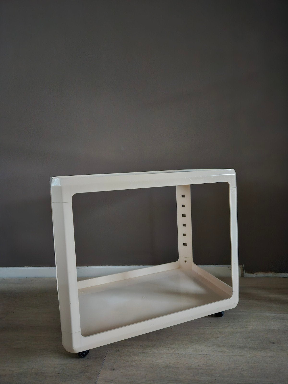 Unieke Kartell Space Age Serveerwagen - Wieltjes niet soepel, Huis en Inrichting, Gebruikt, Vierkant, Ophalen of Verzenden, Minder dan 45 cm