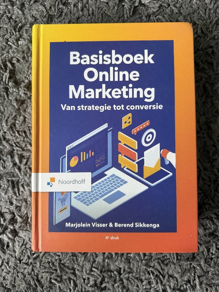 Basisboek Online Marketing | 4e druk, Ophalen of Verzenden, Zo goed als nieuw, Economie en Marketing, Noordhoff Uitgevers